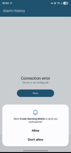 Notification permission dialog