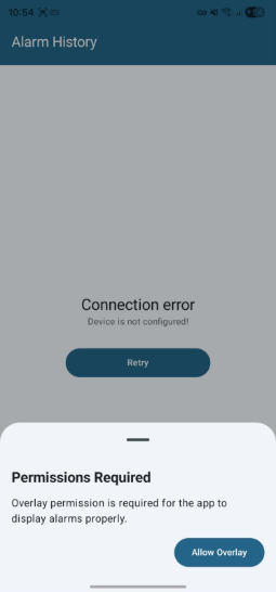 Overlay permission dialog