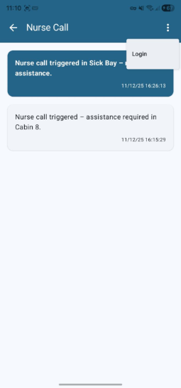 Group Details with options menu open